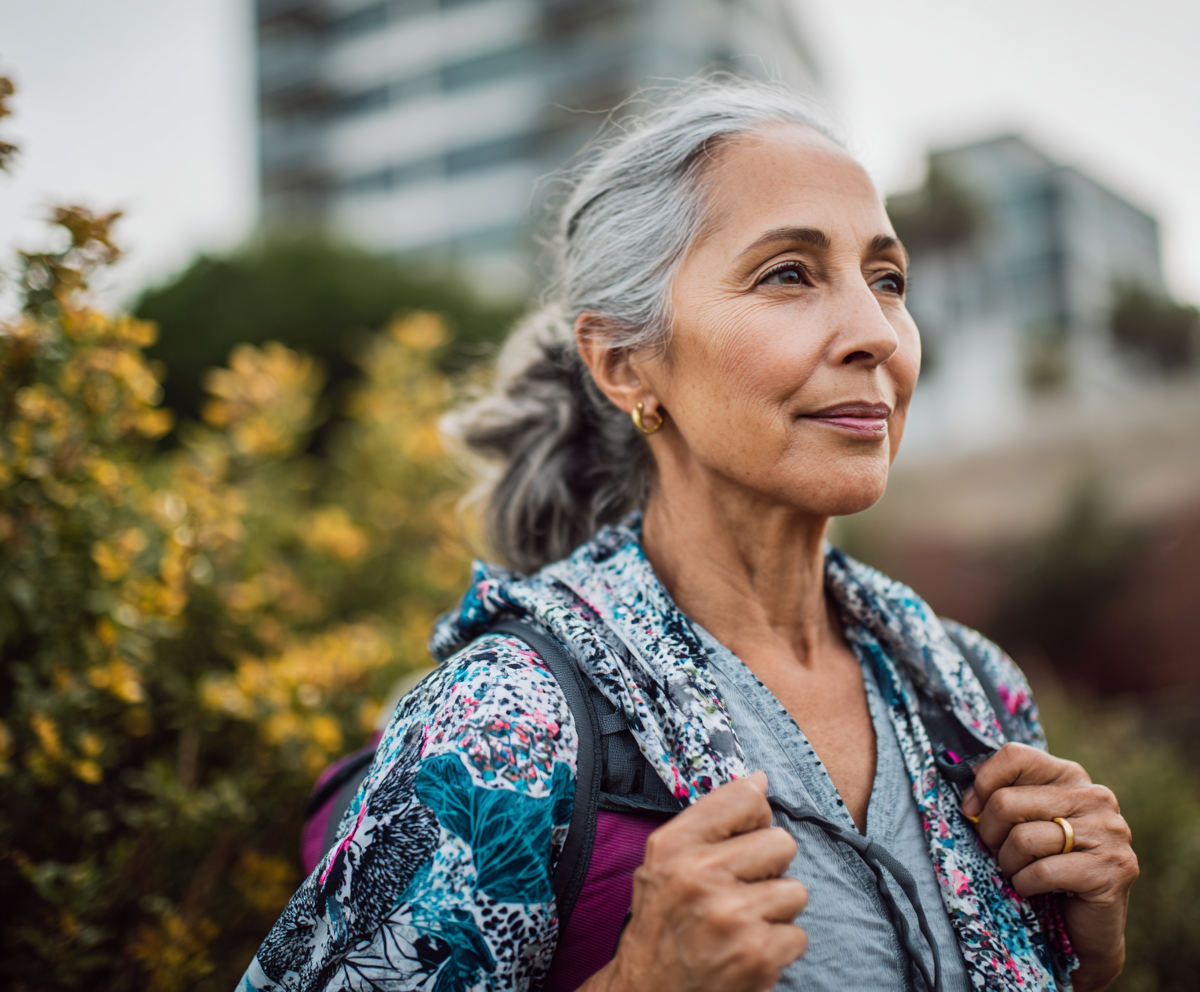 Woman with backpack