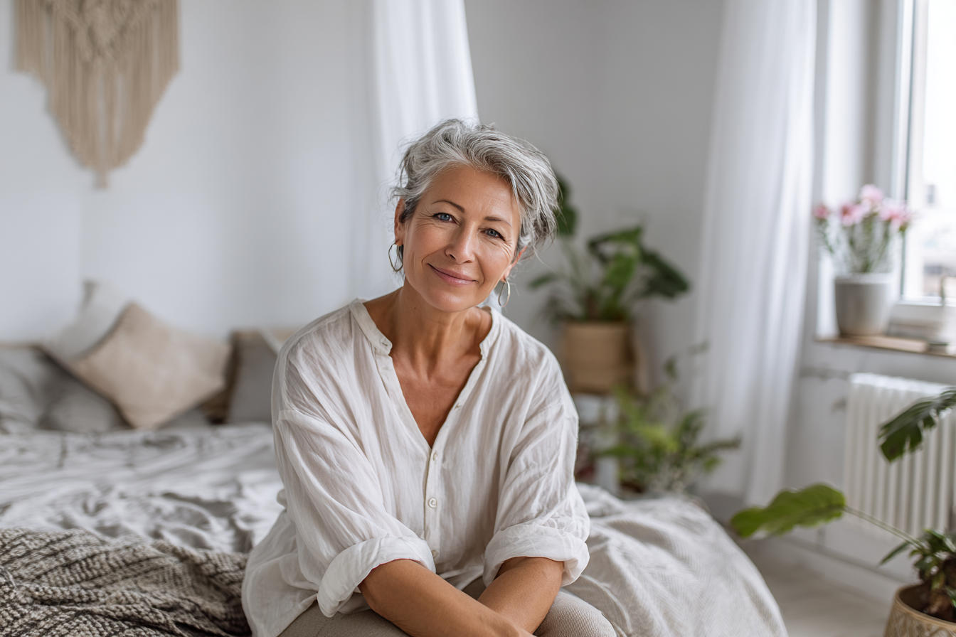 Woman in her 50s in decluttered home